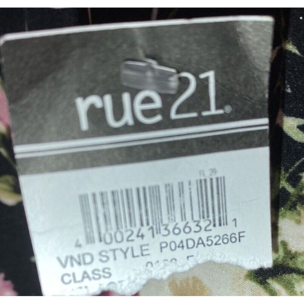 Rue 21‎ Sleeveless Dress Black Floral Spaghetti Straps Size Large - Picture 5 of 5